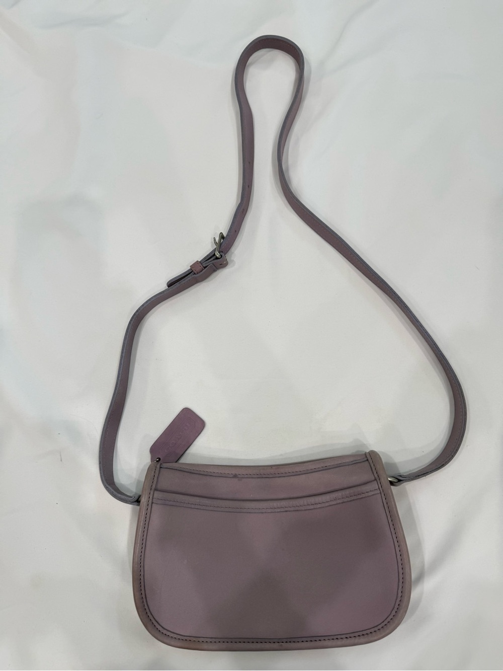 COACH RARE VTG Wendie  Leather  Lavender Crossbody Bag. Adjustable Strap 1998 - Picture 9 of 9